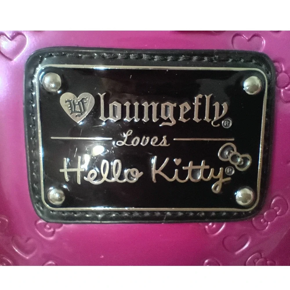 LOUNGEFLY Hello Kitty Pink Ombre Embossed Patent Leather Dome Satchel Bag - NWOT